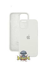 Чехол с закрытым низом на Айфон 14 Белый / Silicone Case для iPhone 14 White