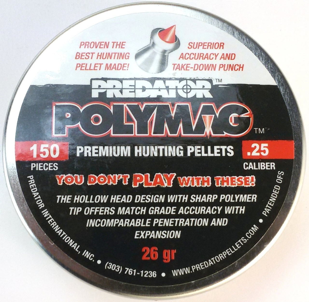 Кулі пневматичні JSB Polymag 6.35 мм, 1.645 г, 150 шт/уп