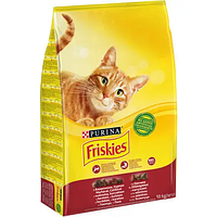 Friskies з яловичиною та овочами 10 кг сухий корм для дорослих котів