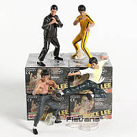 Фигурки Брюса Ли 4 шт./комплект. Игрушка Брюс Ли 10 см. Статуэтка Bruce Lee. Король кунг-фу Брюс Ли