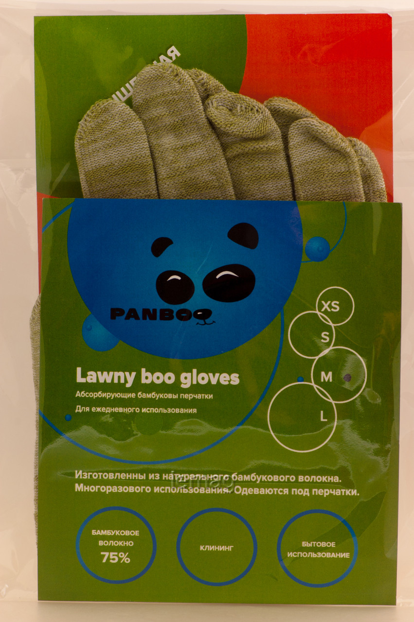 Panboo Підперчатки бамбукові Lawny boo, розмір M, пара