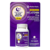 Мелатонин для здорового сна Member's Mark Timed Release Melatonin 10mg 250 таблеток