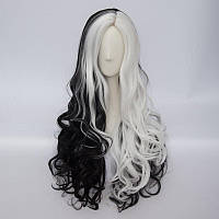 Длинные парики - 70см, Черно-белые волнистые волосы, косплей, анимэ