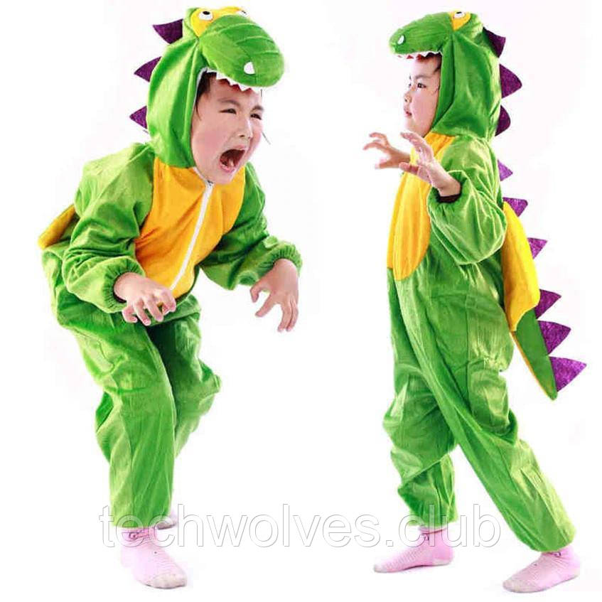 Детский мягкий костюм Динозавра  110 см. Косплэй динозавтра. Костюм динозавра для ребенка