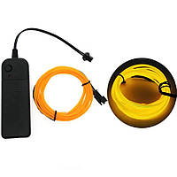 Светодиодная лента желтая провод 3м LED неоновый свет с контроллером