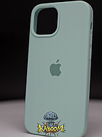 Чехол с закрытым низом на Айфон 14 Бирюзовый / Silicone Case для iPhone 14 Turquoise