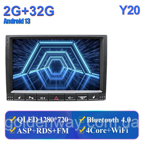 Штатна автомагнітола магнітола Android Volkswagen VW Touareg I 2002-2012 TS7 екран 9" 2/32 Гб GPS WiFi Y20