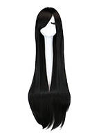 Длинные черные парики - 100см, прямые волосы, косплей, анимэ