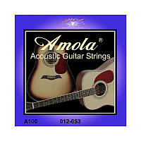 Струны Amola A100 Light (012-053). Cтруны для акустической шестиструнной гитары