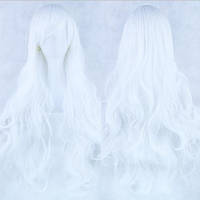 Длинные парики  - 80см, белые волнистые волосы, косплей, аниме.