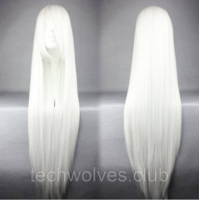 Длинные белые парики  - 100см, прямые волосы, косплей, аниме