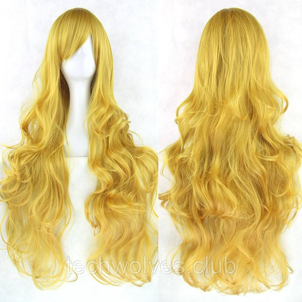 Длинные парики  - 80см, золотые волнистые волосы, косплей, аниме.