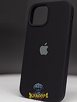 Чехол с закрытым низом на Айфон 14 Черный / Silicone Case для iPhone 14 Black