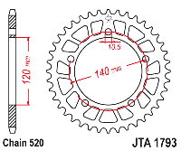 Зірка задня JT Sprockets JTA1793.46