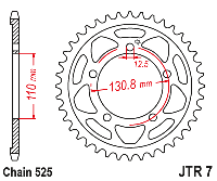 Зірка задня JT Sprockets JTR7.45