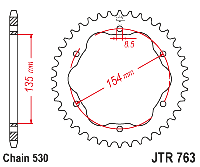 Зірка задня JT Sprockets JTR763.40