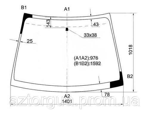 Стекло лобовое MITSUBISHI COLT 04-09 (Z30) - фото 1 - id-p2090827594