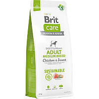 Brit (Брит) Care Dog Sustainable Adult Medium Breed для собак средних пород курица насекомые 12 кг