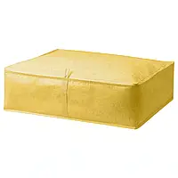 БРУКСВАРА Коробка для одежды/постельного белья, желтый, 62x53x19 см