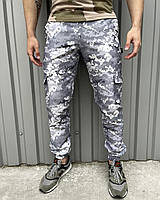 Тактические мужские демисезонные штаны из полиэстера, военные мужские весенние штаны серый пиксель