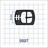Пряжка 9897 кр.чорний матовий 24мм, фото 6
