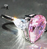 Кільце з кубічним цирконієм. Срібло 925,. Клеймо. Чудовий блиск і перелив фіанітів класу ААА CZ!, фото 4