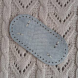 Денце для в'язаних сумок. Колір Бордовий Пітон, фото 3