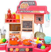 Багатофункціональна кухня "Sprey Kitchen MJL 911 B" з водою і парою для дітей 80 см 46 елементів, фото 3