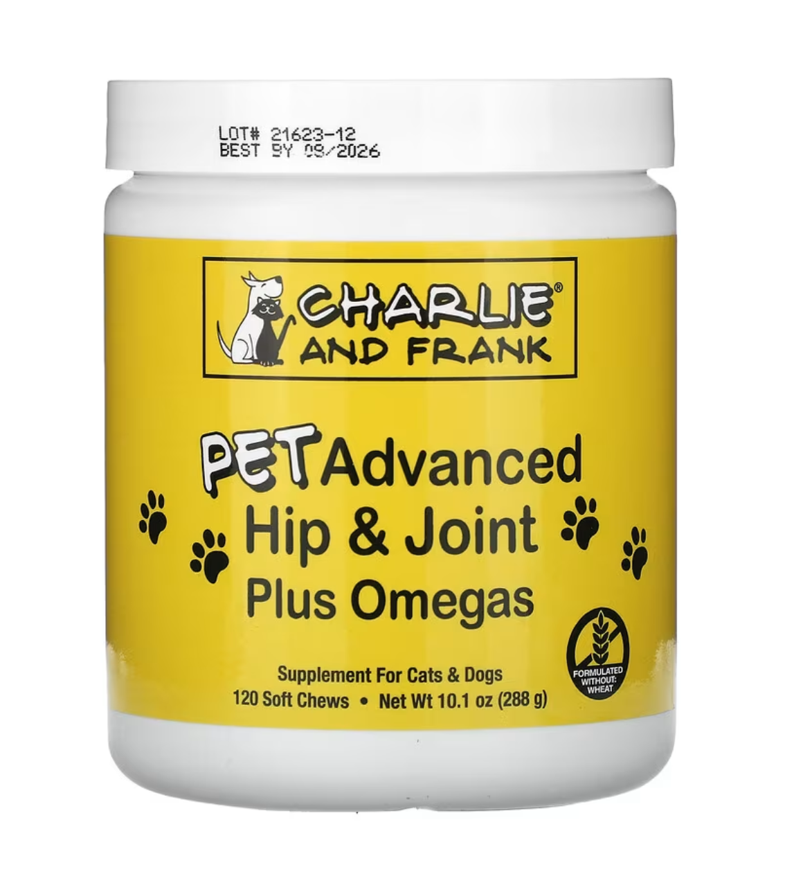Charlie and Frank PET Advanced Hip & Joint Plus Omegas For Cats & Dogs 120 Soft Chews