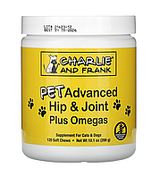 Charlie and Frank PET Advanced Hip & Joint Plus Omegas For Cats & Dogs 120 Soft Chews