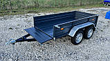Причіп легковий двохосний (категорія В) 2,5м х 1,25м, борт 40см, метал, фото 2