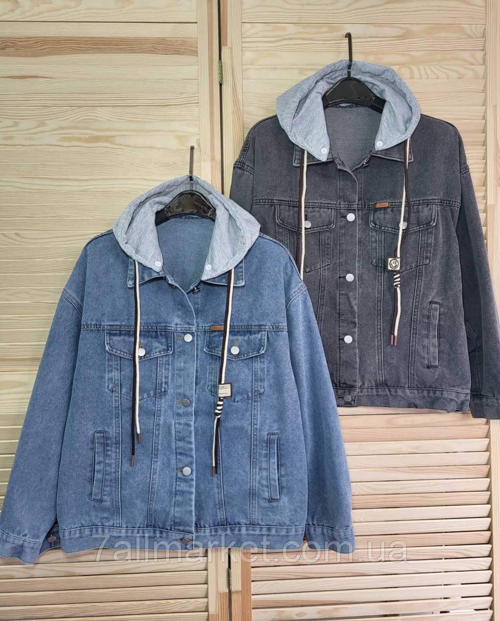 Куртка джинсова жіноча з капюшоном розмір 42-46 (2кв) "MONRO" недорого від прямого постачальника