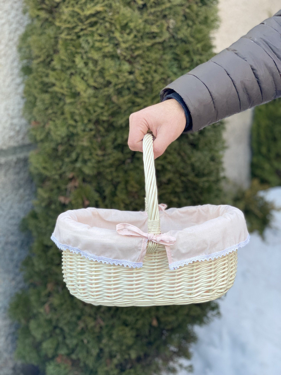 Корзина святкова пасхальна з лози. Арт:4063, фото 1