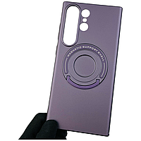 Чехол для Samsung Galaxy S23 Ultra SM S918B с MagSafe подставкой ультратонкий на самсунг с23 ультра фиолетовый