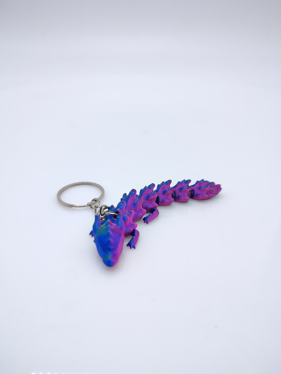 Брелок сувенірний у вигляді дракона 3D друк, брелоки для ключів універсальний синій перламутровий дракончик