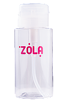 Zola Флакон 180мл пластиковая емкость с помпой дозатором для жидкостей / Alla Zayats Прозора