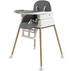 Стілець для годування 6в1 Kruzzel 22014, сірий, з 5-точковими ременями безпеки, фото 2
