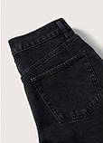 Шорти жіночі джинсові однотонні Mango Чорні, фото 6