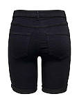 Шорти жіночі джинсові подовжені з манжетами Only Чорні, фото 6