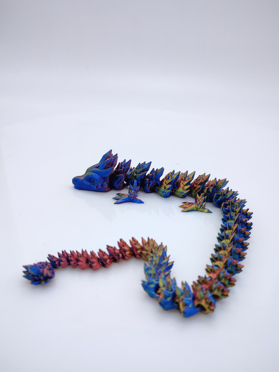 Іграшка 3D друк дракон різнокольоровий, сувенірна іграшка дракон для декору та прикраси