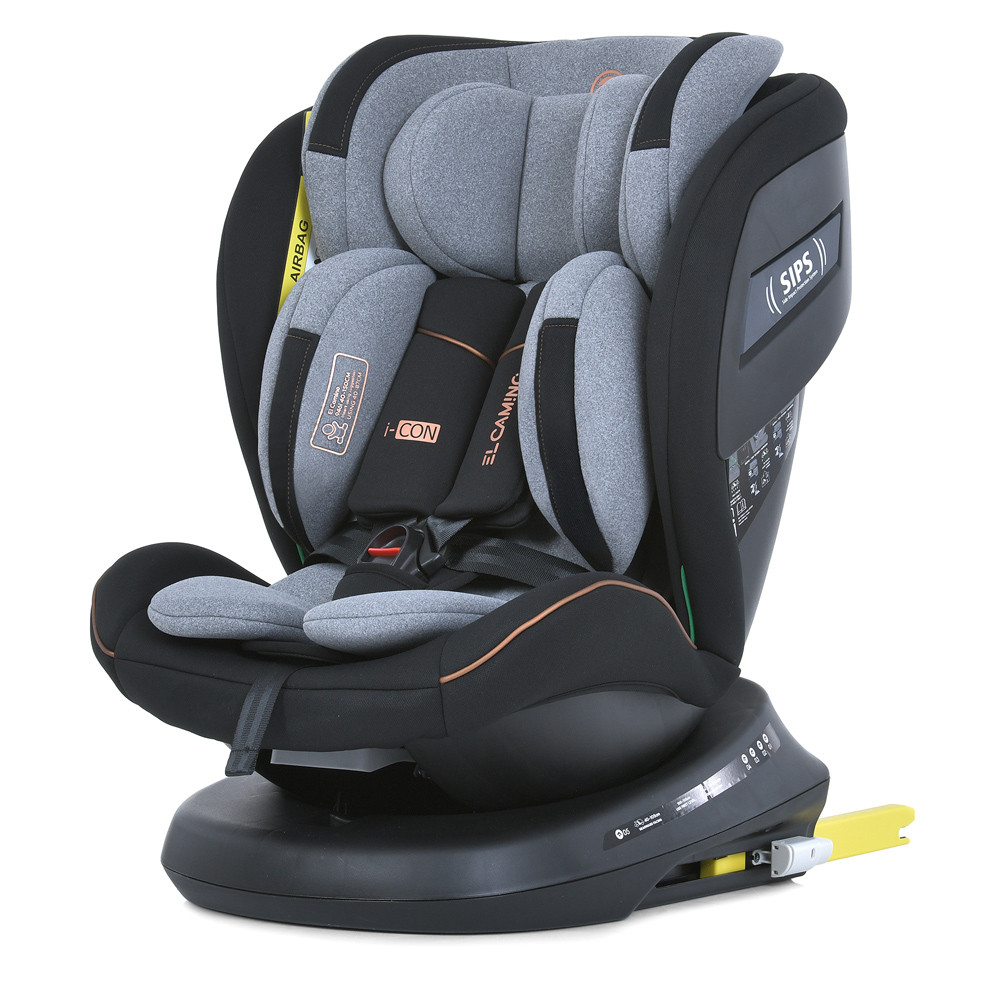 Дитяче автокрісло ME 1117 I-CON Melange Ultimate Gray дитяче, фаза 1, 2 ріст дит.40-150см, i-size, поворот 360?, сірий