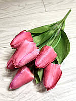 Букет штучних тюльпанів. Тюльпани декоративні (7 бутонів, 34 см), фото 8