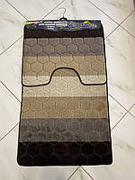 Набір килимків для ванної кімнати Dariana, розмір 60*100 (2 одиниці), колір коричневий