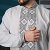 Сучасна вишиванка чоловіча лляна , тканина - льон, фото 6