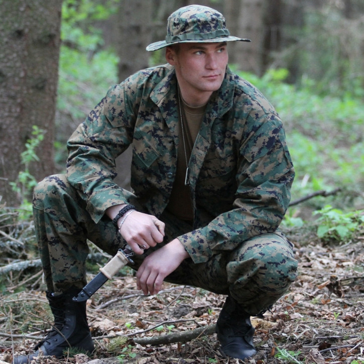 Панама военная Helikon-Tex® USMC Boonie Hat - PolyCotton Twill - USMC Digital Woodland - фото 7 - id-p293906261