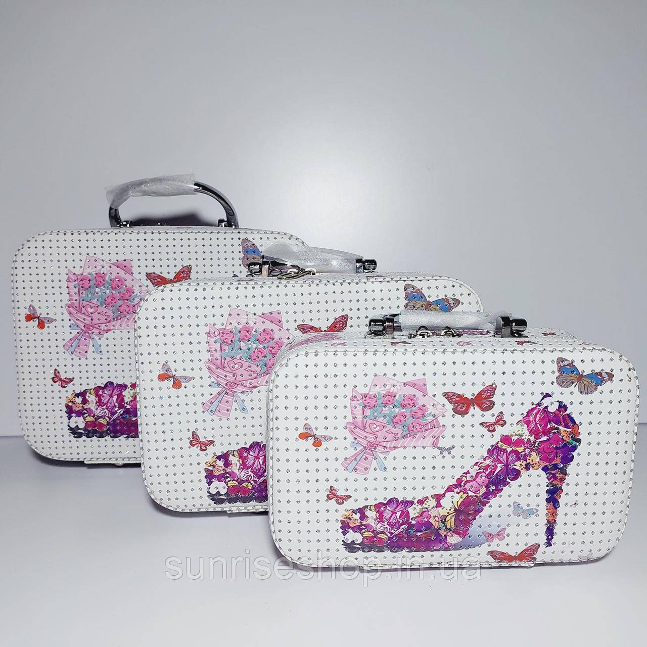 Набір боксів для косметики 3шт