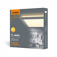 LED СВІТИЛЬНИК З ДЕКОРАТИВНОЮ ПІДСВІТКОЮ КВАДРАТНИЙ VIDEX DL3S 24W 4000K БІЛИЙ