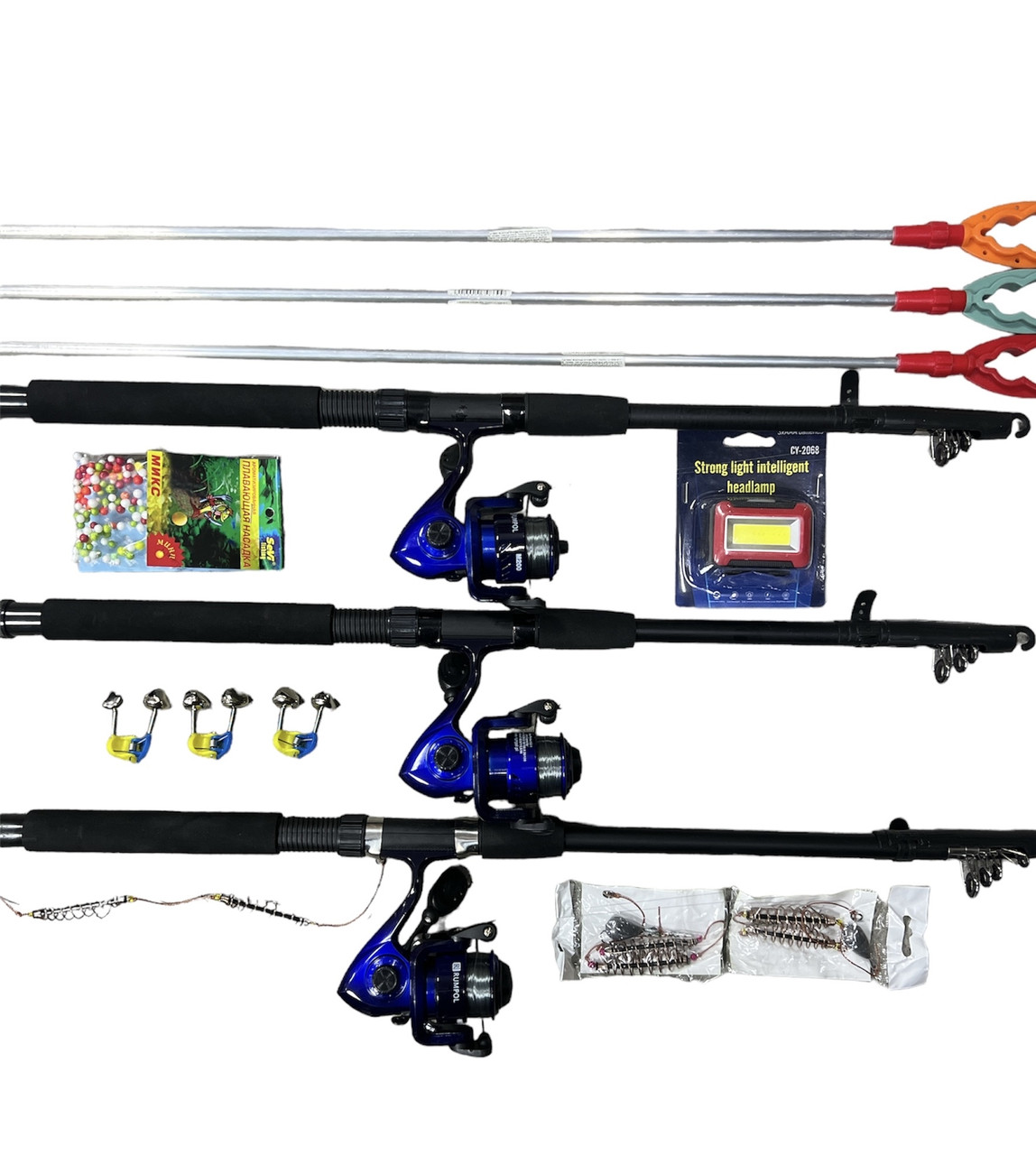 Набір Спінінг "Новичок-лазик" у складі + чохол + качанка Кобра + Подарунок!, фото 1