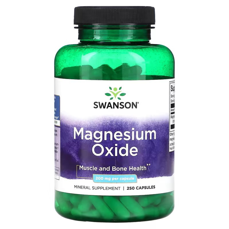 Magnesium Oxide 200 mg 250 Caps, фото 1