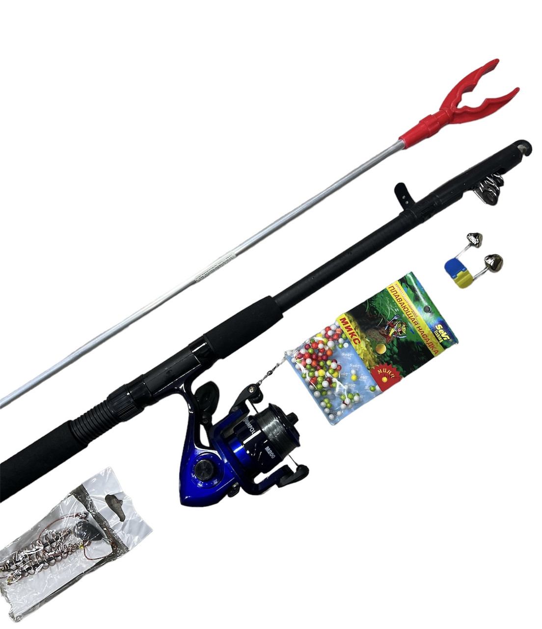 Набір Спінінг "Новичок класик" у зборі 1 шт + чохол + качанка Кобра + Подарунок!, фото 1